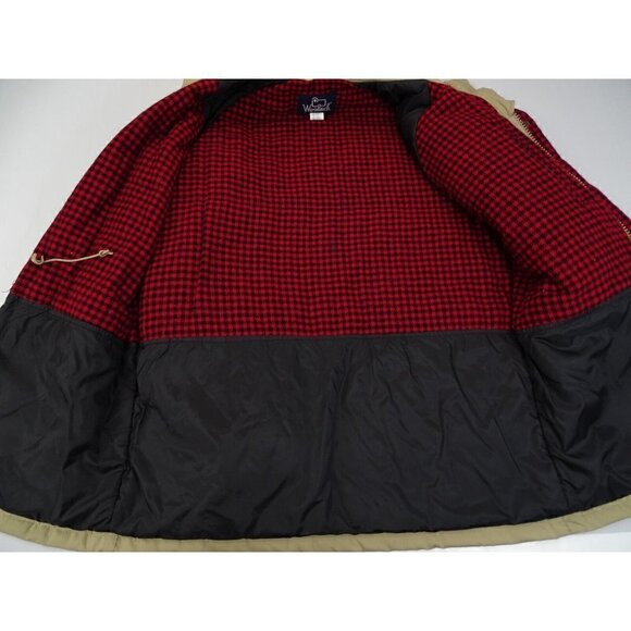 Vtg WOOLRICH Wool Lined Parka Work Jacket Thinsulate Tan USA Work Mens L No Hood - Picture 4 of 7